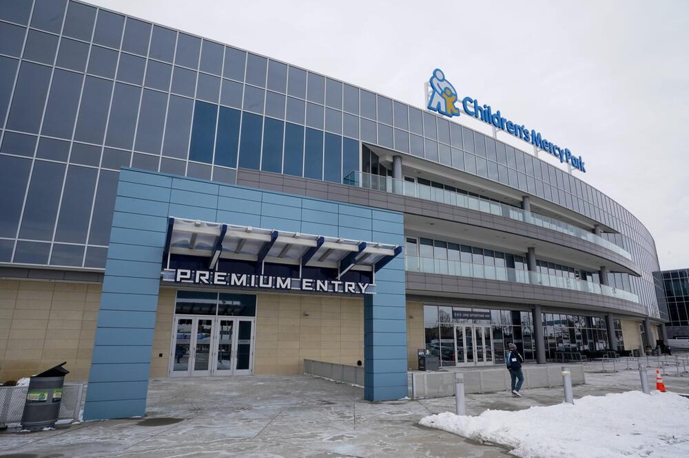 Das Stadion von Sporting Kansas City am vergangenen Freitag (14.2.2025) im Schneetrubel.