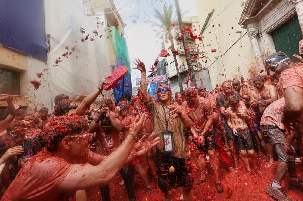 "La Tomatina" - Tomatenschlacht in Spanien