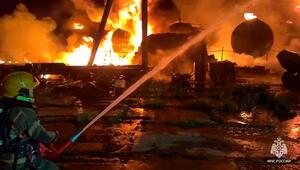 Brand in einem Öllager in Perm