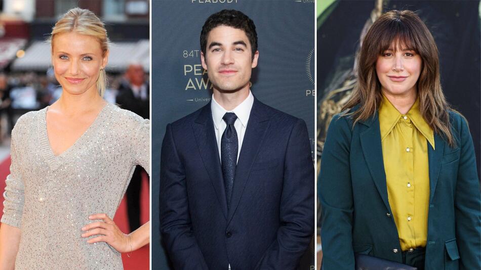 Die Schauspieler Cameron Diaz (li.), Darren Criss und Ashley Tisdale haben ihrem Nachwuchs 2024 ...