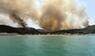 Ein Wald nahe Peschici steht in Flammen