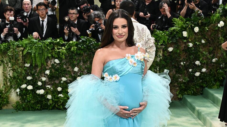 Schwanger bei der Met Gala: Lea Michele im Mai 2024.