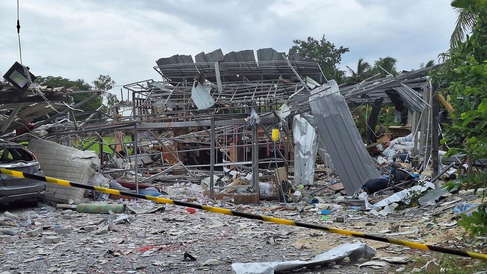 Explosion in einer Feuerwerksfabrik