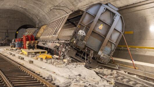 Güterzug-Entgleisung im Gotthard-Basistunnel