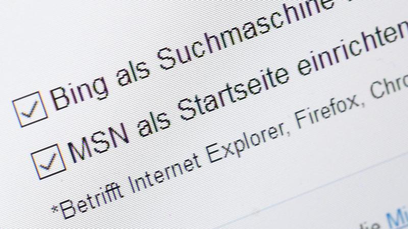 Gesetzte Haken bei Abfrage am PC