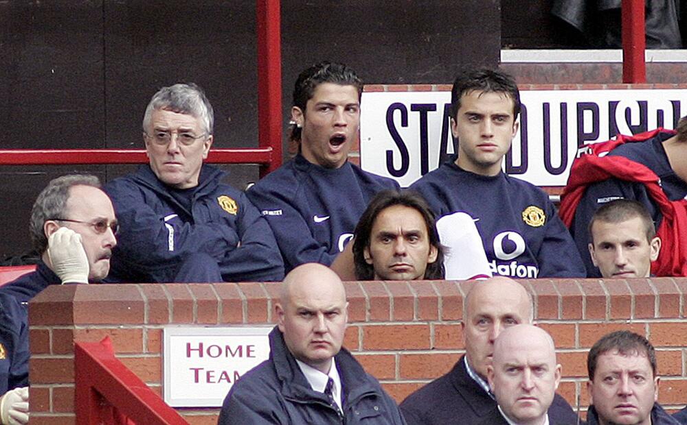 Cristiano Ronaldo (Mitte) und Giuseppe Rossi (rechts) im Oktober 2005.