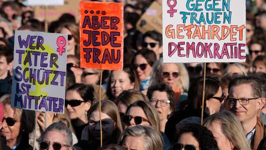 Demonstration gegen sexualisierte digitale Gewalt