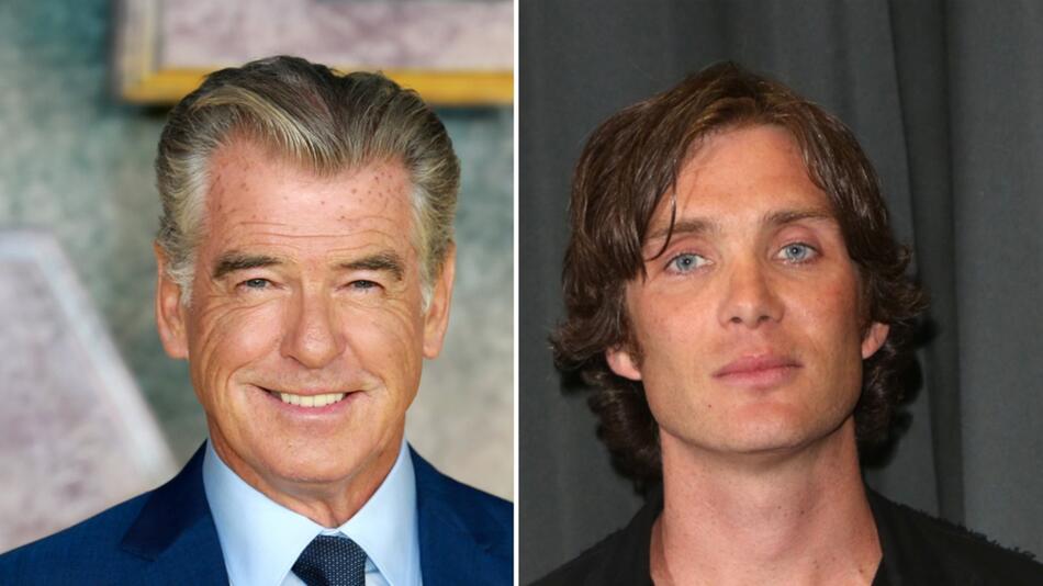 Pierce Brosnan (l.) hat sich für Cillian Murphy als nächsten Jamey Bond ausgesprochen.