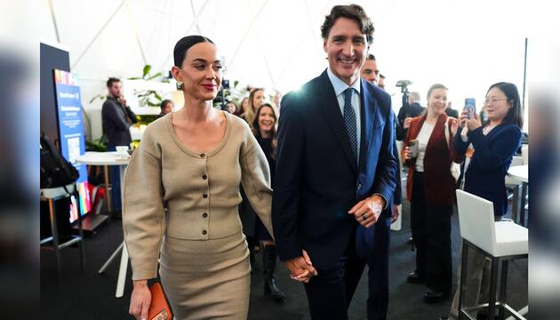 Katy Perry und Justin Trudeau im Januar 2026 beim Weltwirtschaftsforum im schweizerischen Davos.