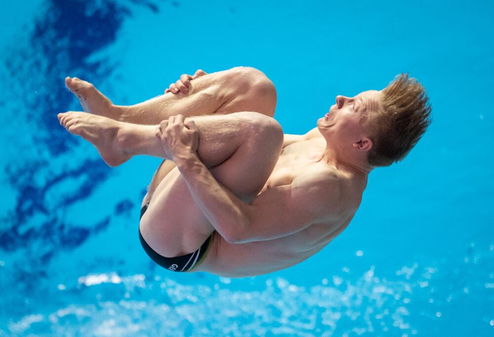 Wasserspringer Frithjof Seidel springt in Südkorea vom Ein-Meter-Brett