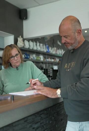 Frank Rosin und Wirtin Heike