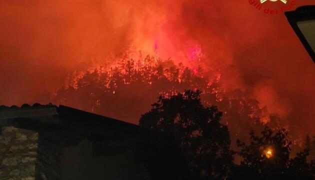 Waldbrand am Gardasee