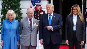 König Charles und Königin Camilla haben sich vor dem Weissen Haus von Donald und Melania Trump ...