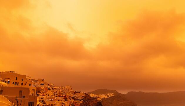 Sandsturm über der Ägäis