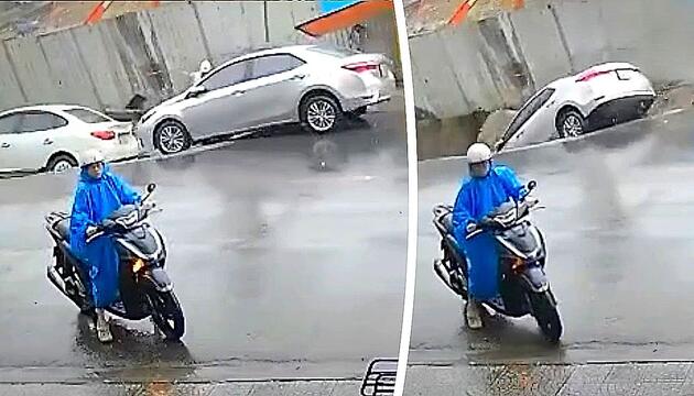 Strasse stürzt ein – Arbeiter und Autos werden von Loch verschluckt