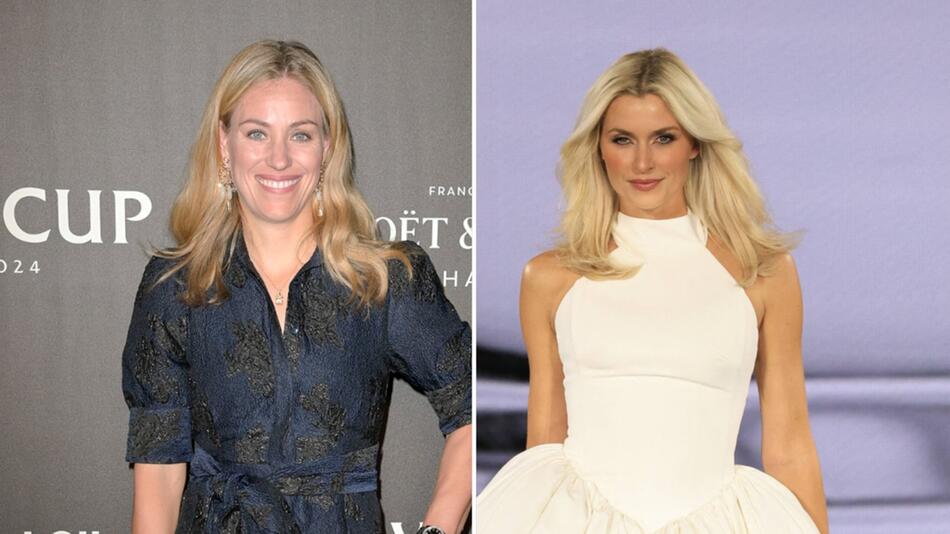 Blondschopf ersetzt Blondschopf: Angelique Kerber (l.) springt spontan für die verletzte Lena ...