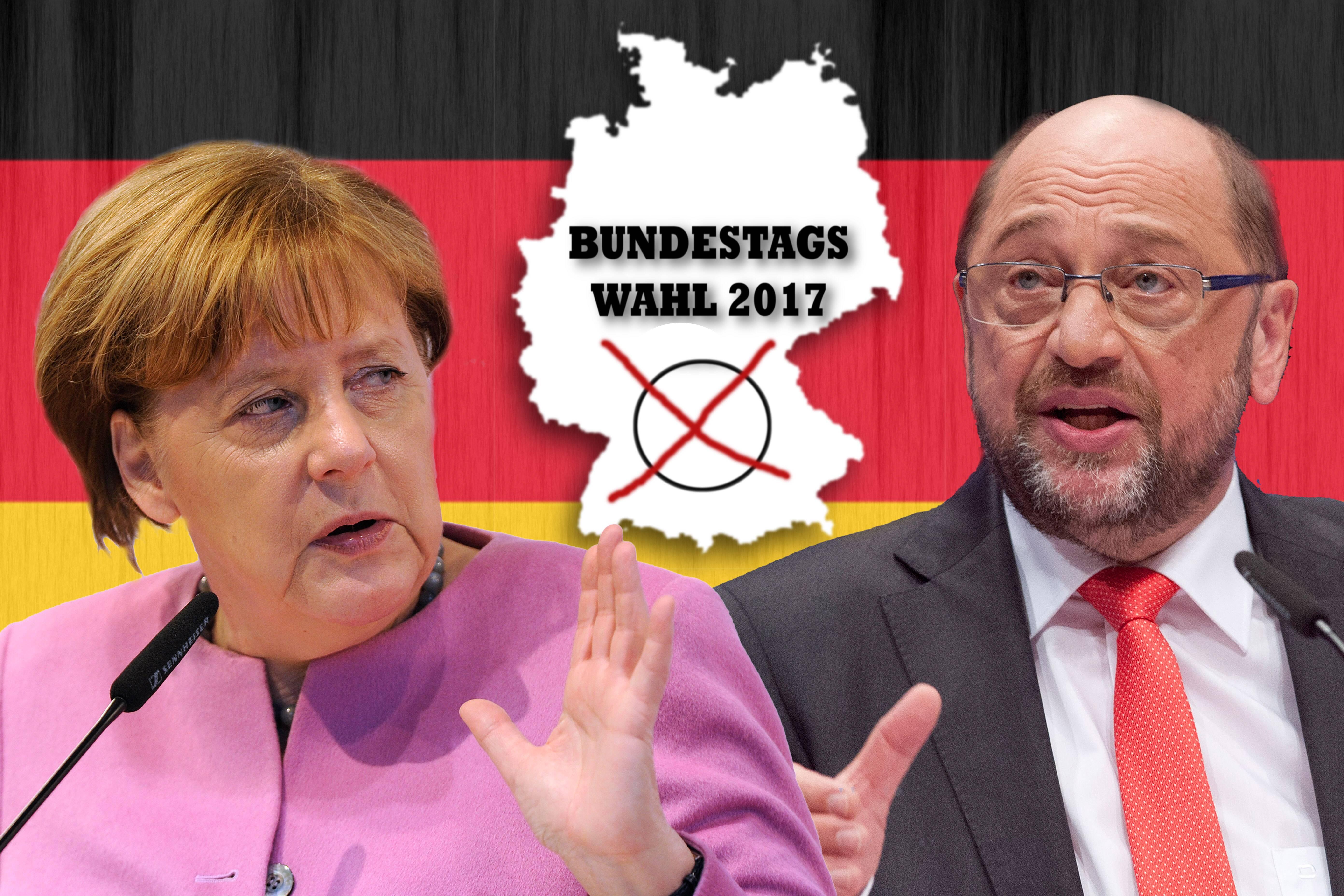 Bild zu TV Duell Bundestagswahl Martin Schulz Angela Merkel