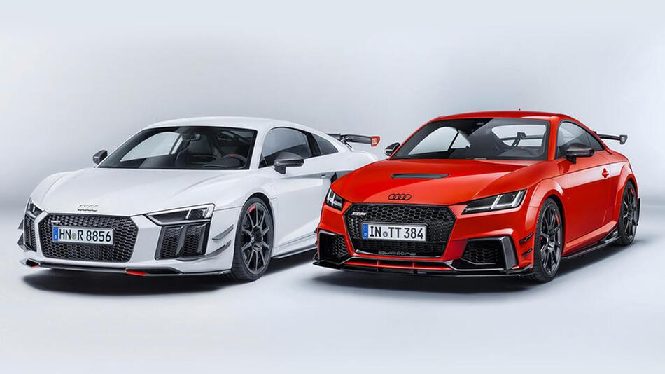 Audi R8 und Audi TT mit Audi Sport Performance Parts