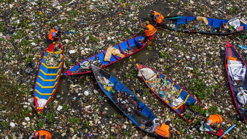 Fluss Citarum auf Java