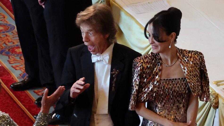Mick Jagger hat auf Schloss Windsor sichtlich Spass.