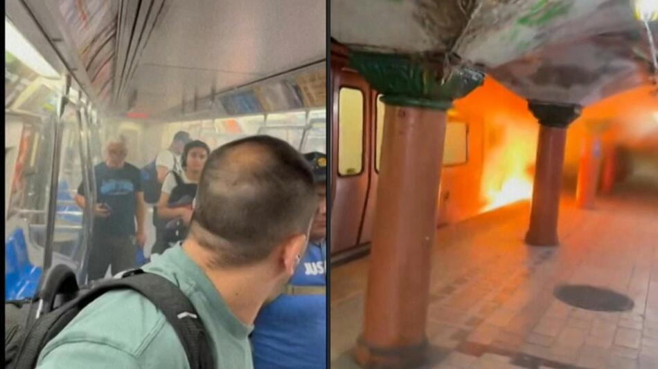 Feuer unter Zug in New Jersey ausgebrochen