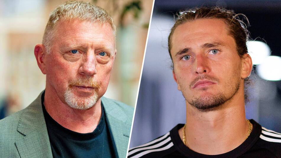 Bildkombo: Boris Becker und Alexander Zverev