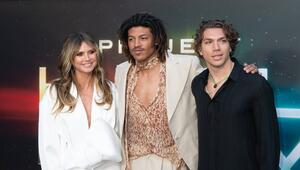 Heidi Klum mit ihrem Sohn Henry Samuel und Elias Becker in New York. (v.l.n.r.)