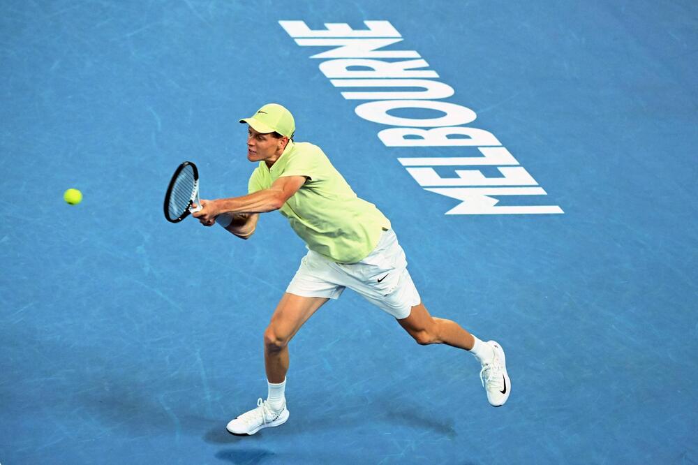 Jannik Sinner in seinem Halbfinal-Match bei den Australian Open