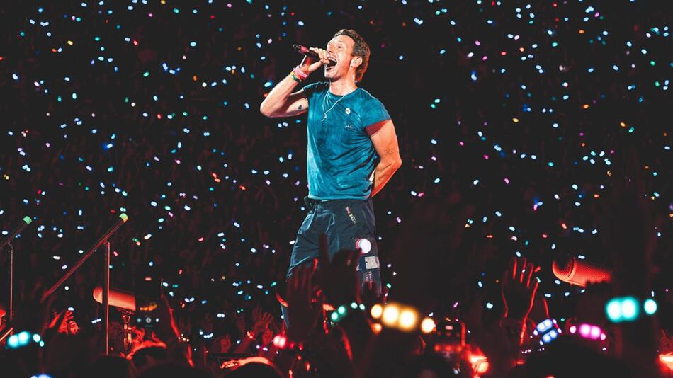 Chris Martin von Coldplay bei einem Auftritt im Wembley-Stadion vor wenigen Tagen.