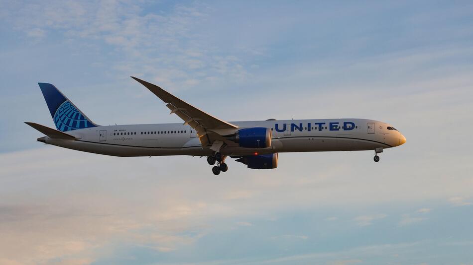 Eine Boeing von United Airlines