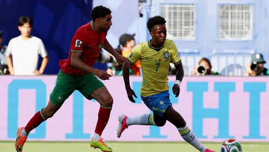 Vinícius Júnior gleicht gegen Marokko aus.