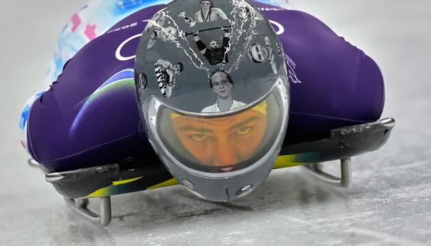 Heraskewytsch am Montag, den 9. Februar 2026, beim Training in Cortina d'Ampezzo.