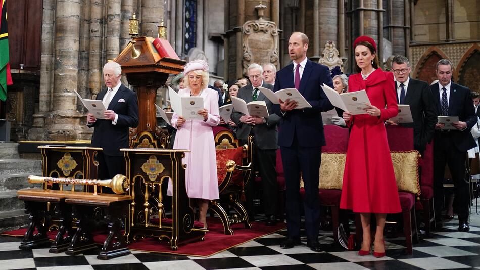 König Charles III, Königin Camilla, Prinz William und Prinzessin Kate