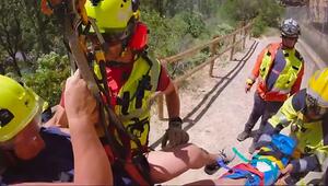 Hubschraubereinsatz am Berg: Rettungskräfte fliegen verletzte Wanderin bei Valencia aus