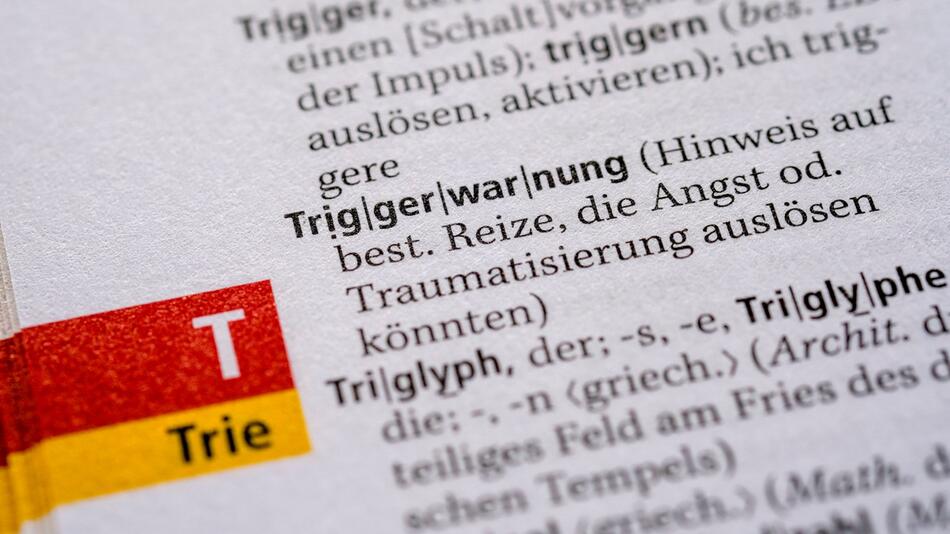 Das Wort „Triggerwarnung“ im Duden
