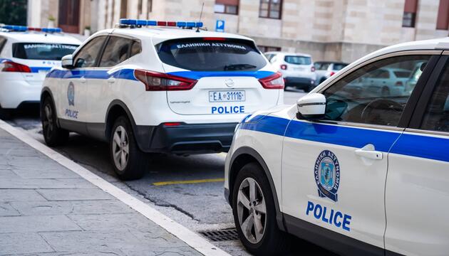 Griechische Polizeiautos