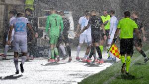 Das Spiel zwischen Rijeka und Prag musste wegen des Wetters abgebrochen werden.