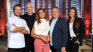 Steffen Henssler, Alexander Herrmann, Jana Ina Zarrella, Joachim Llambi und Laura Wontorra (v.l ...