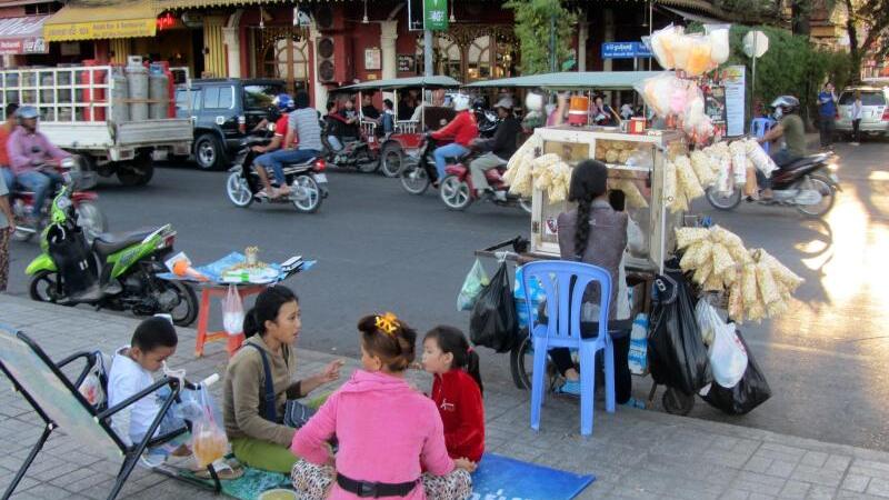 Strasse in Phnom Penh