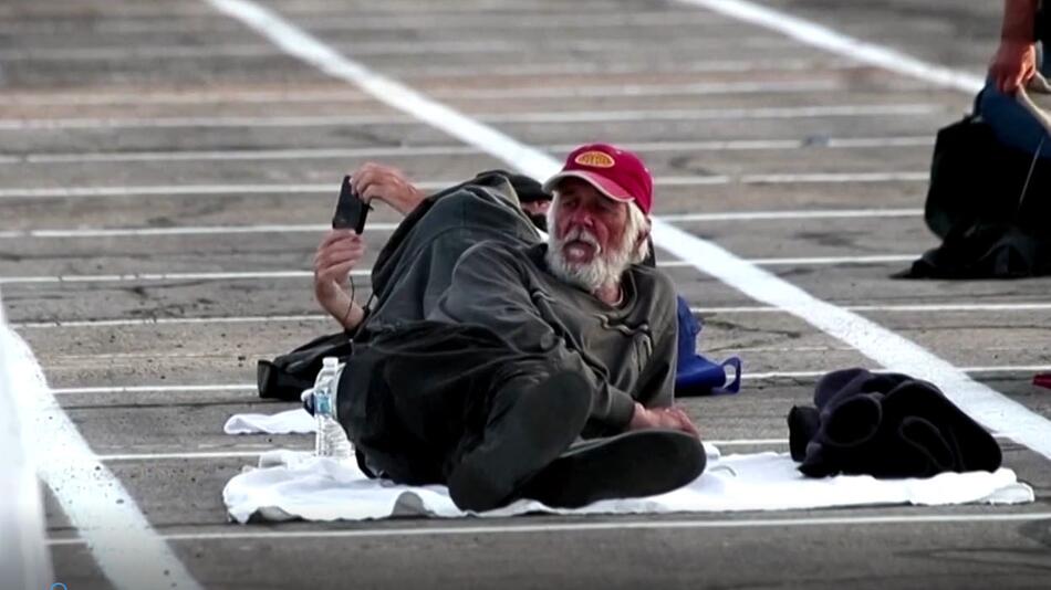 Obdachlose in den USA - Corona