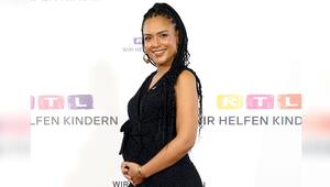 Janique Johnson hochschwanger beim RTL-Spendenmarathon in Köln Ende November 2025.