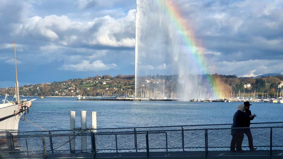 Genf - Wasserfontäne Jet d’Eau