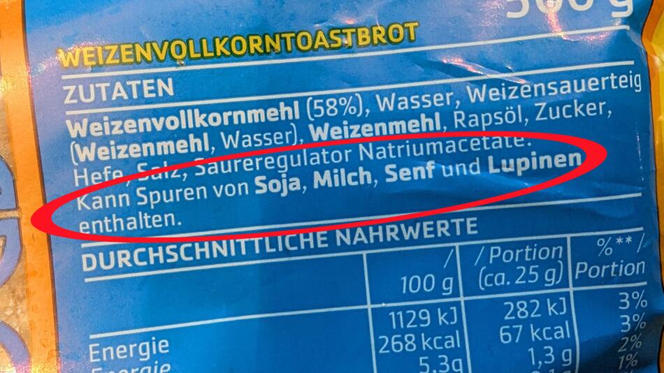 Kann Spuren von ... enthalten – Was bedeutet der Hinweis?