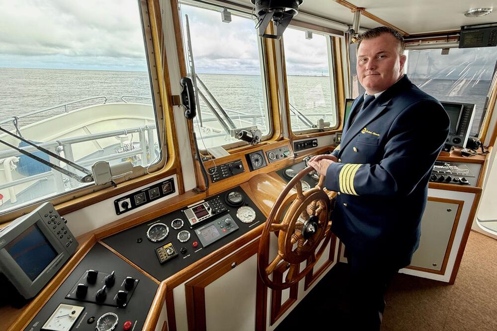 Benjamin Albrecht auf der MS "Horizont"