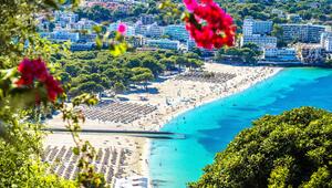Mallorca, Strand Santa Ponca Panoramaluftbild Sommeransicht
