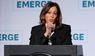 Kamala Harris hält Rede