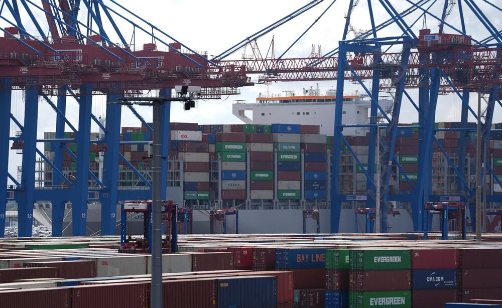 Container Terminal Tollerort im Hamburger Hafen