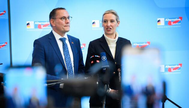 AfD-Chefs Tino Chrupalla und Alice Weidel