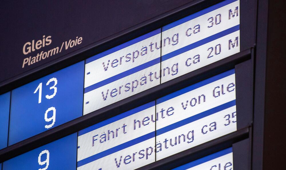Verpätungen bei der Bahn