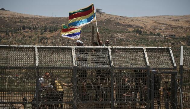 Nahostkonflikt - Syrische Drusen an Grenze zu Israel